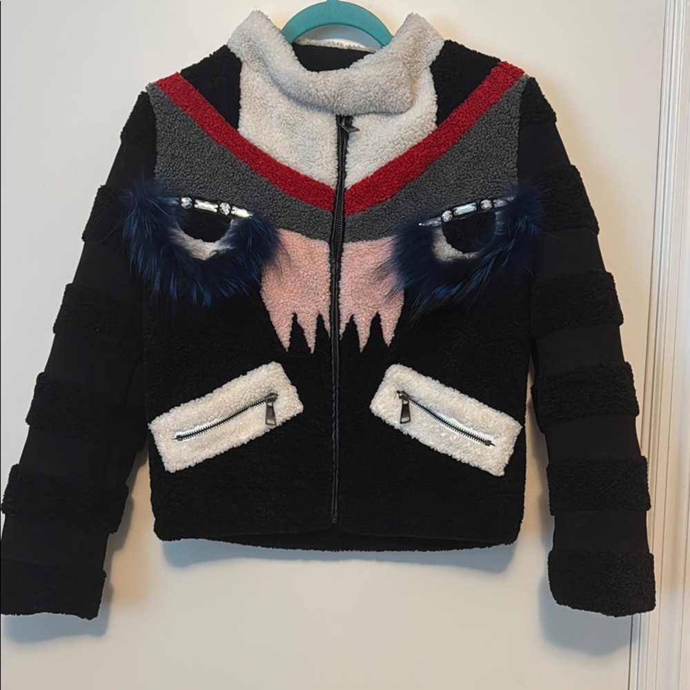 Stylish Black and Red Jacket with Unique Design